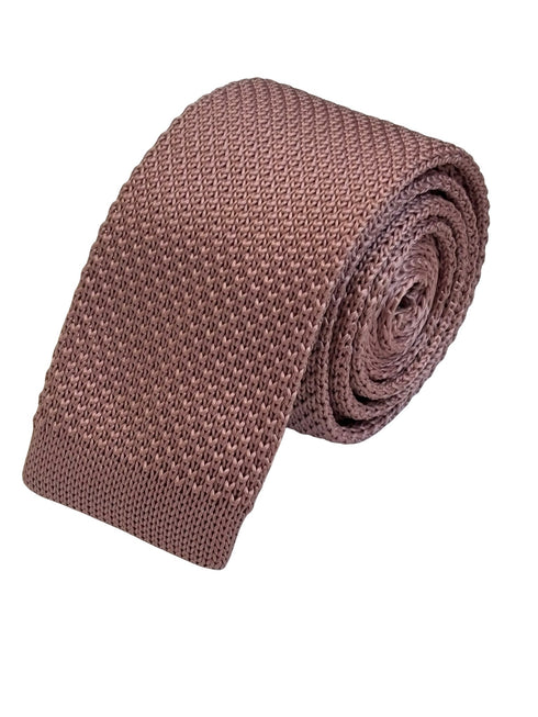 pale rose dusky pink knitted tie